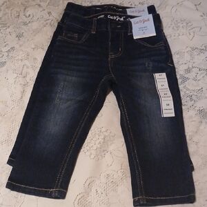 Cat & Jack Indigo  Dark Blue Denim Jeans sz. 2T Unisex (2)pairs.